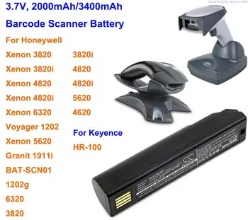 Батерия CameronSino 2000 mah/3400 mah за Honeywell Xenon 3820,3820 i, 4820, 4820 i,5620,4620,6320,1202,1202 g, 1911i, за Keyence HR-100