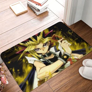 Yu Gi Oh игра на Карти с Кухненски нескользящий килим на Златни Yami Yugi Мат хол, подложка за входната врата, подложка за декорация на пода