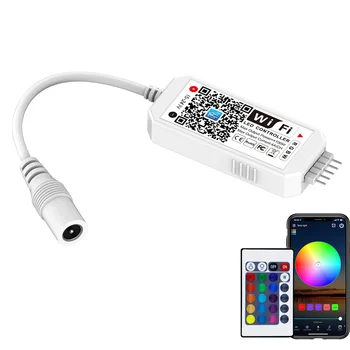 Умен WiFi led RGBW 5-пинов контролер за led ленти, led панел, led лампи, Съвместими с Amazon Alexa, Google Assistant