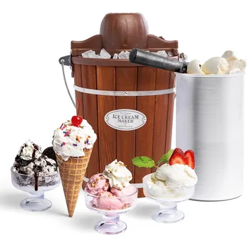 Електрическа машина за приготвяне на сладолед Nostalgia - Старомоден машина за приготвяне на мек сладолед за няколко минути, за да се Подготвя замразено кисело мляко или джелато