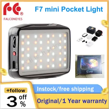 Falcon Eyes F7 W mini Pocket RGB led Лампа За Фото - и Видеозаснемане на Преносими Led Лампа за Управление на Приложението За YouTube/Vlog On Camera Fill Lamp