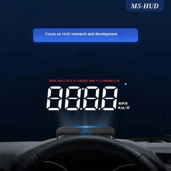 Авто HD Hud дисплей Smart M5 Универсален Черен Проектор Автомобилен монитор